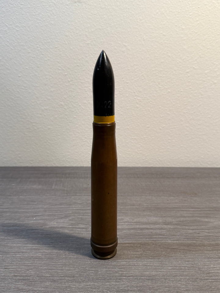 Original WWII German 20mm Flak Round – Inert Display Round – Anti-Aircraft Ammunition