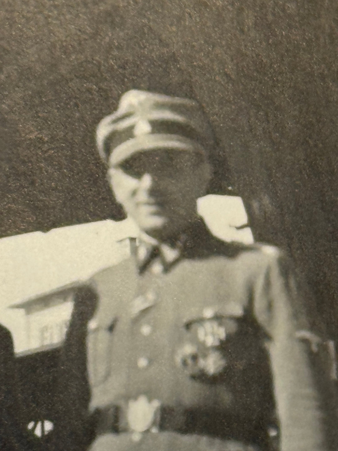 Original WWII German Photograph – Waffen-SS Officer w/ Awards &amp; Female Companion – Dated 1944