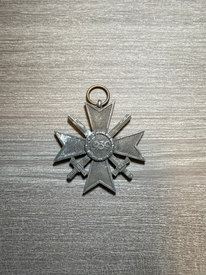Original WWII German War Merit Cross 2nd Class w/ Swords (Kriegsverdienstkreuz 1939) – No Ribbon – Combat Award