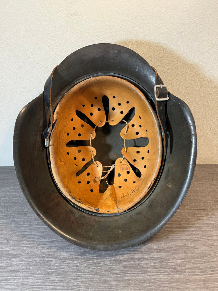 WWII German M42 Heer Helmet – EF66 – Named Liner – Original Decal