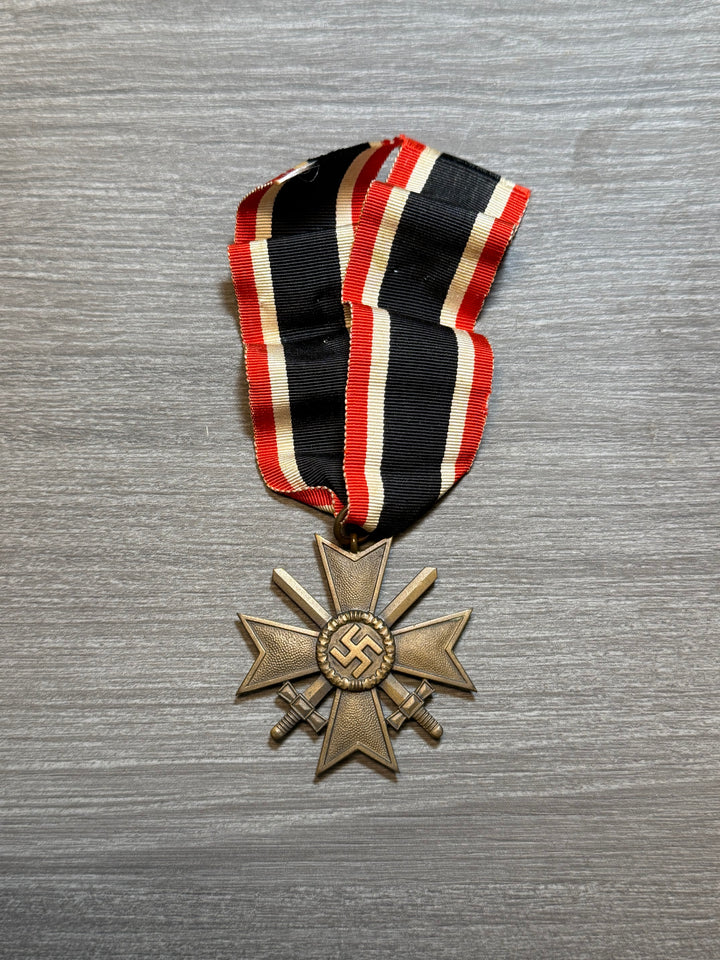 WWII German War Merit Cross 2nd Class w/ Swords (KVK II) – Original Ribbon