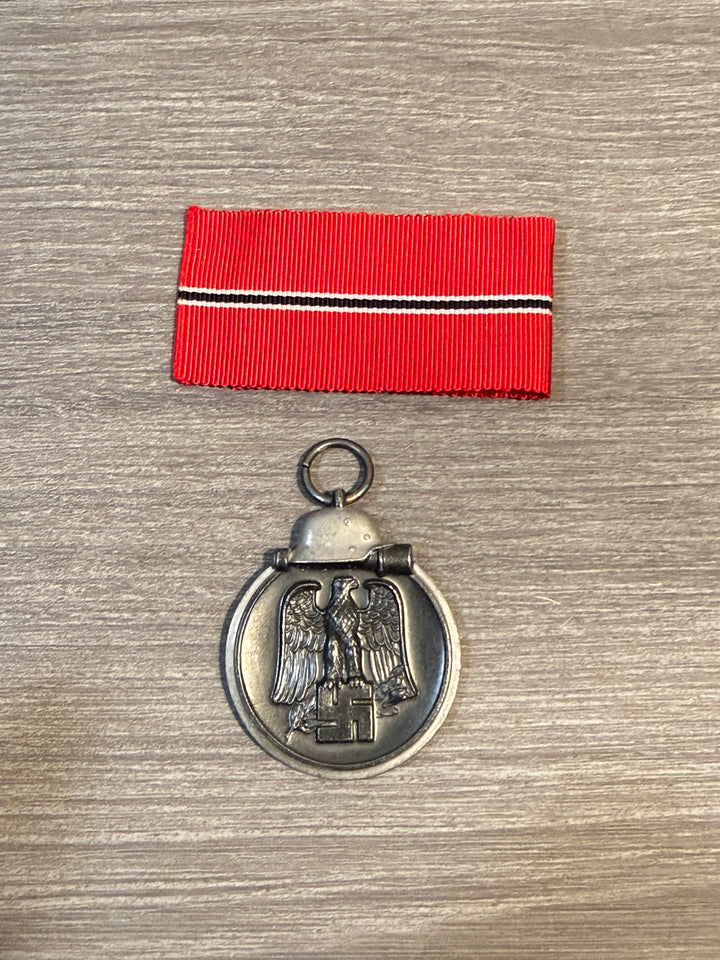 WWII German Eastern Front Medal – “Ostmedaille” 1941/42 w/ Ribbon Bar