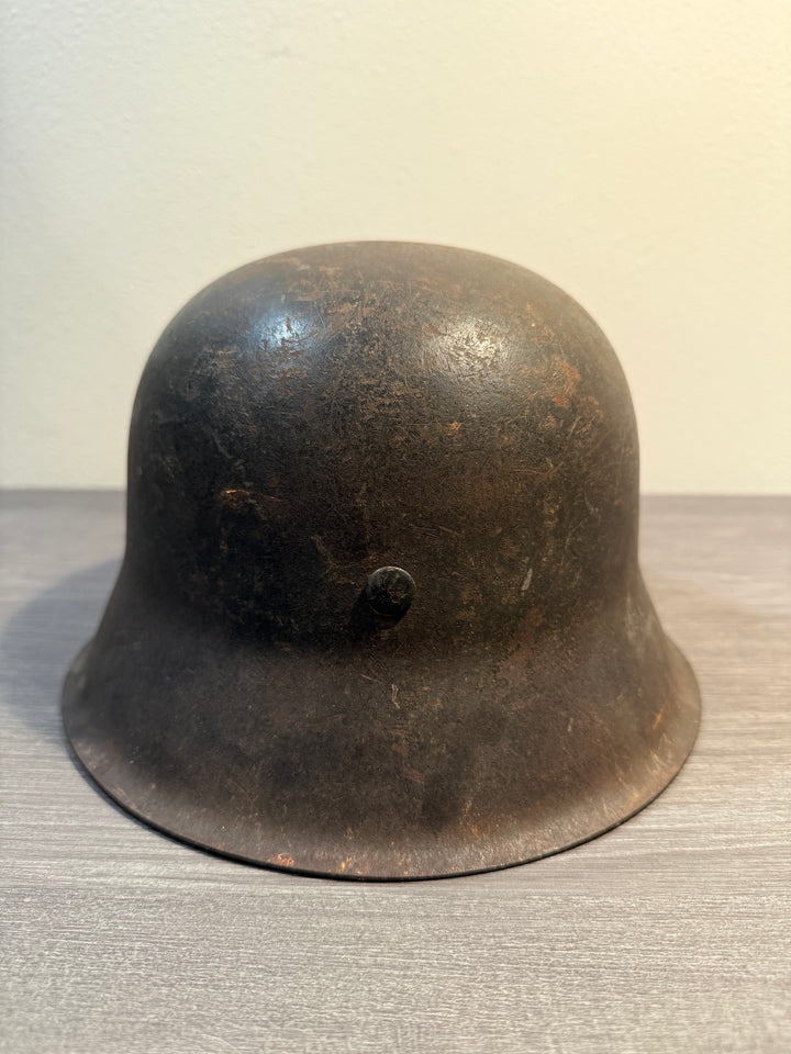 Original WWII German M42 Helmet –  Late War Relic Battlefield Condition