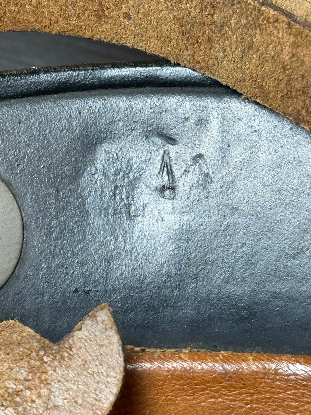 WWII German M34 Fire Police Helmet – Double Decal – DRGM Marked – Size 56