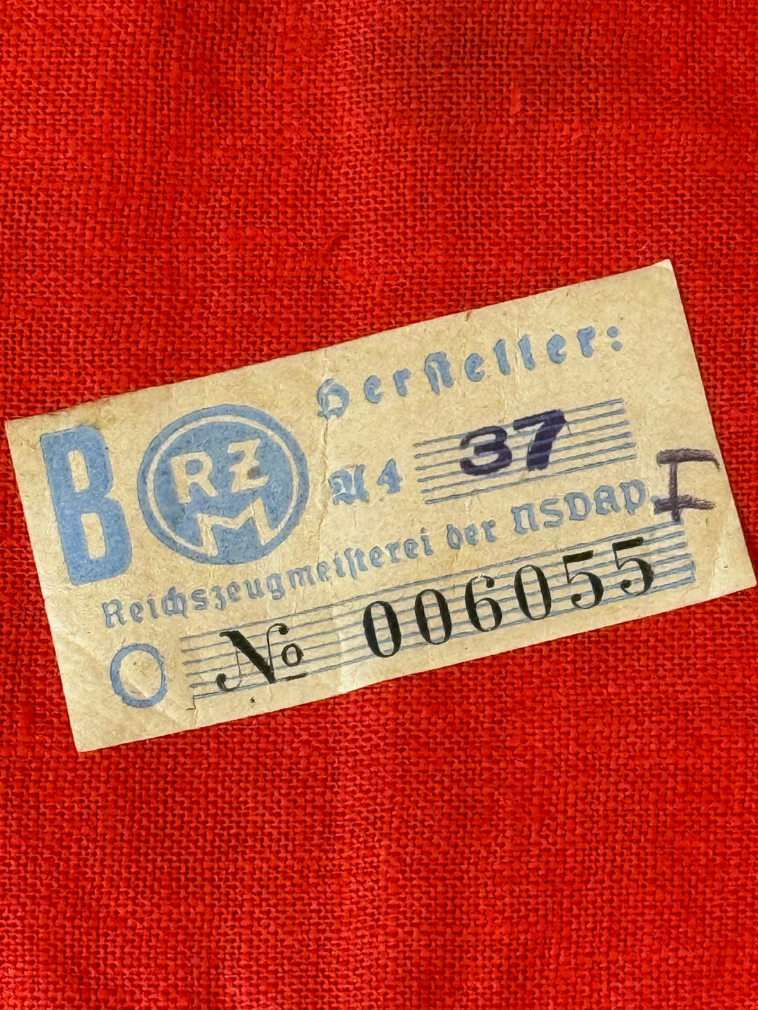 WWII German SA Armband w/ RZM Tag – Brown Embroidered SA Emblem