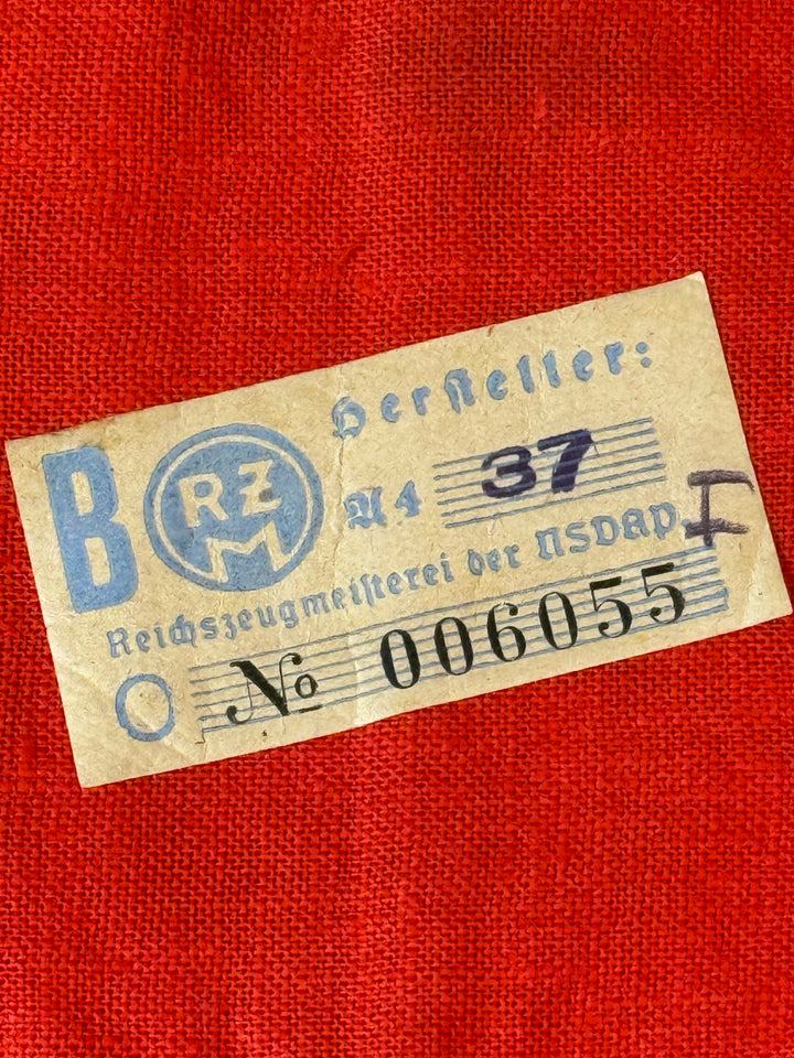 WWII German SA Armband w/ RZM Tag – Brown Embroidered SA Emblem