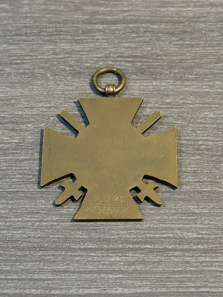WWI German Hindenburg Cross with Swords – 1914–1918 – Maker Marked