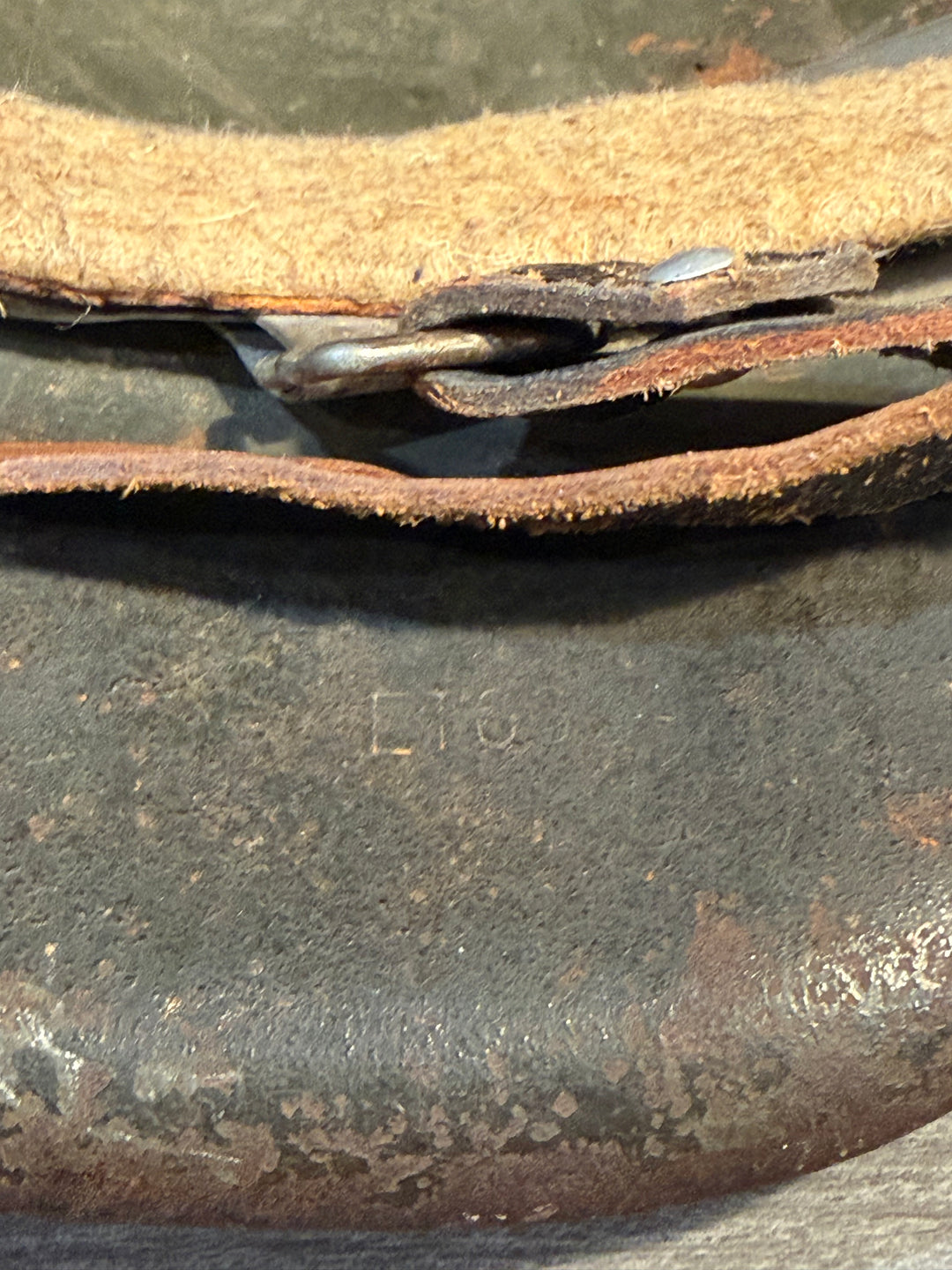 Original WWII German M42 Steel Helmet – ET63 – Relic Condition – Original Paint &amp; Decal