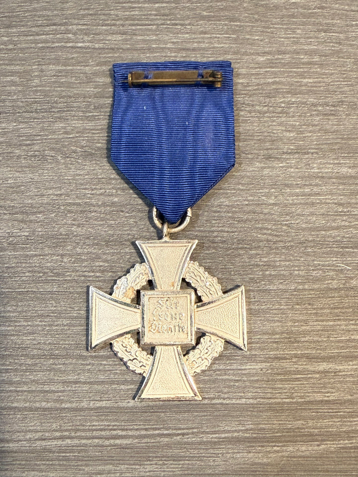 WWII German Civil Service Faithful Service Medal – 25 Year – Original w/ Ribbon