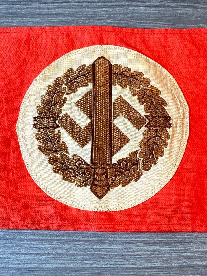 WWII German SA Armband w/ RZM Tag – Brown Embroidered SA Emblem