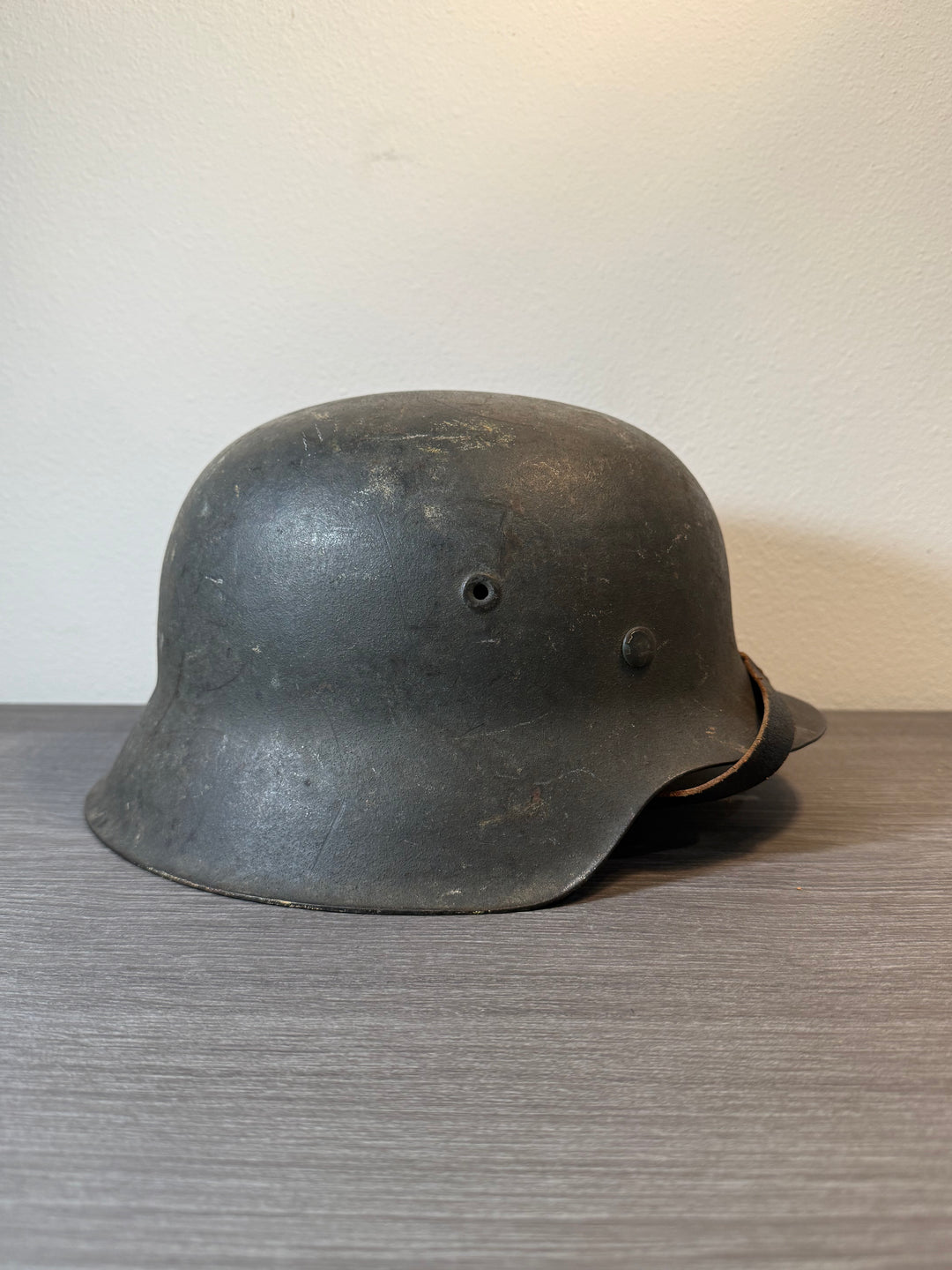 WWII German M42 Heer Helmet – EF66 – Named Liner – Original Decal