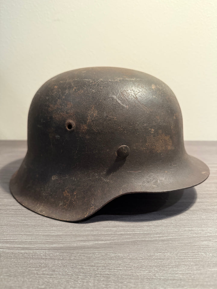 Original WWII German M42 Helmet –  Late War Relic Battlefield Condition