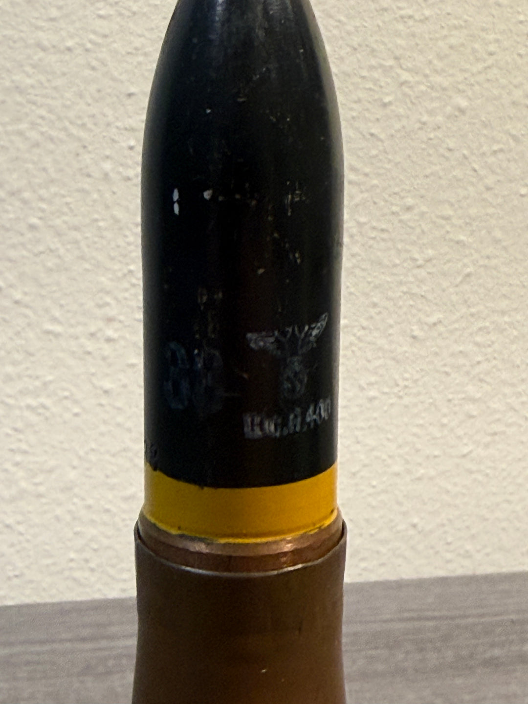 Original WWII German 20mm Flak Round – Inert Display Round – Anti-Aircraft Ammunition