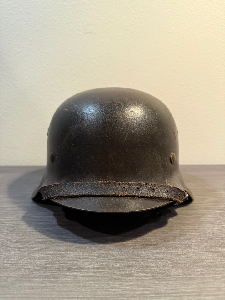 Original WWII German M42 Steel Helmet – ET63 – Relic Condition – Original Paint &amp; Decal