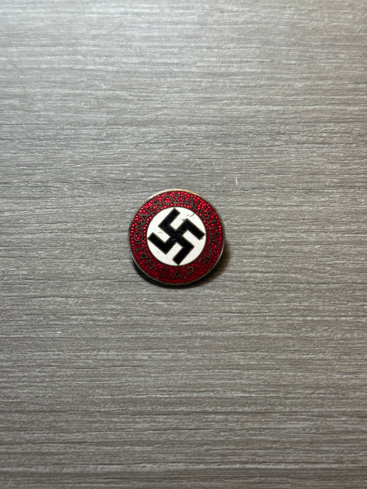 Original WWII German NSDAP Party Badge – RZM M1/101 (Deschler) – Enamel – Early Example