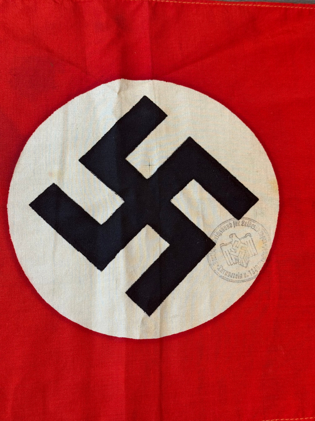Original WWII German NSDAP Flag w/ Maker Stamp