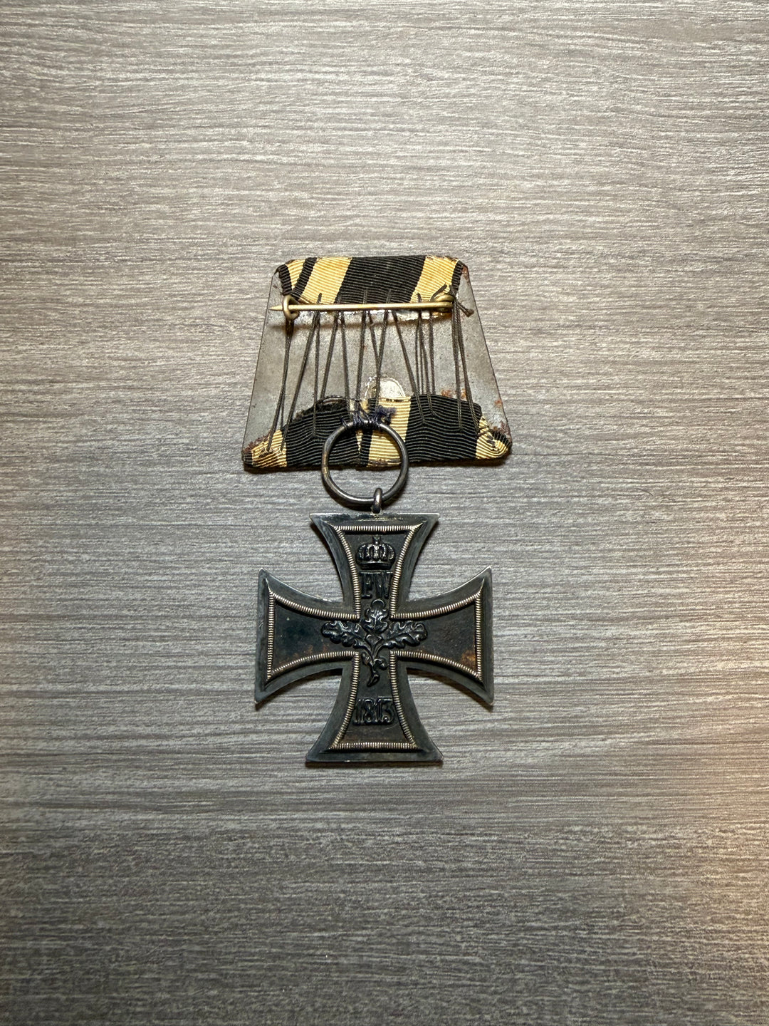 Original WWI German Iron Cross 2nd Class 1914 – Three-Piece Construction – Ribbon &amp; Ring Marked