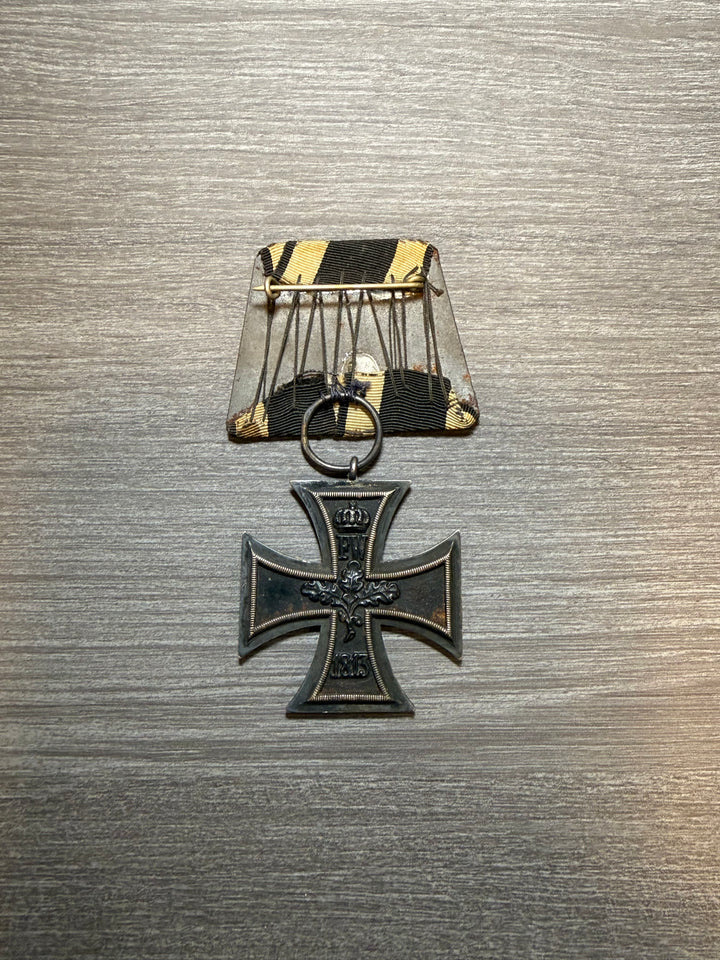 Original WWI German Iron Cross 2nd Class 1914 – Three-Piece Construction – Ribbon &amp; Ring Marked