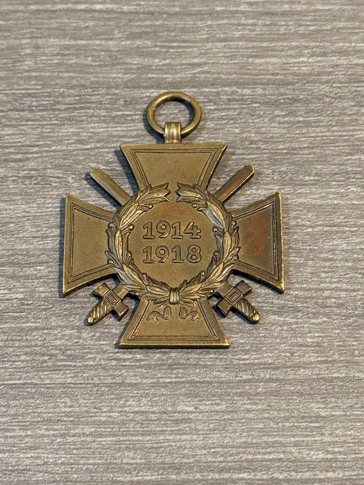 WWI German Hindenburg Cross with Swords – 1914–1918 – Maker Marked