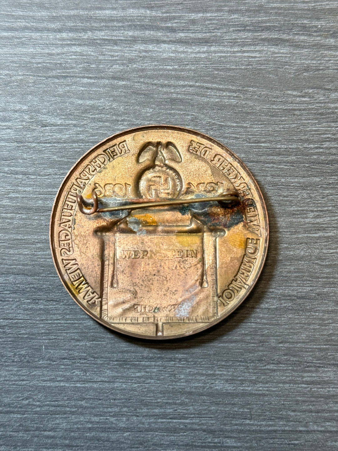 WWII German Reichsparteitag Weimar Tinnie 1926–1936 – Maker Marked Weinstein Jena