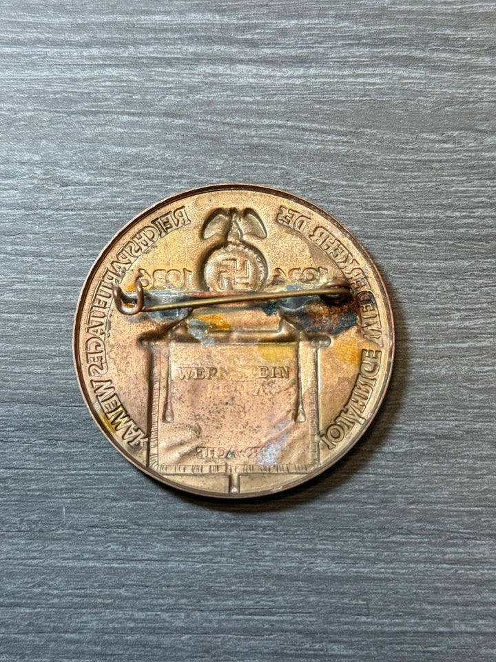 WWII German Reichsparteitag Weimar Tinnie 1926–1936 – Maker Marked Weinstein Jena