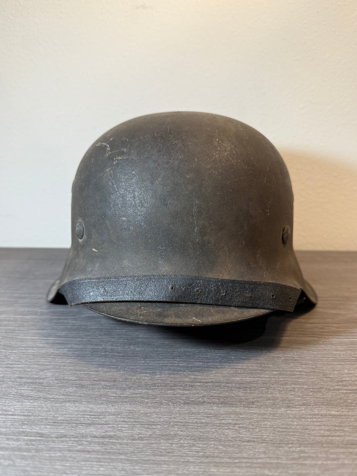 WWII German M42 Luftwaffe Helmet – NS66 – Named – 1942 Dated Chinstrap