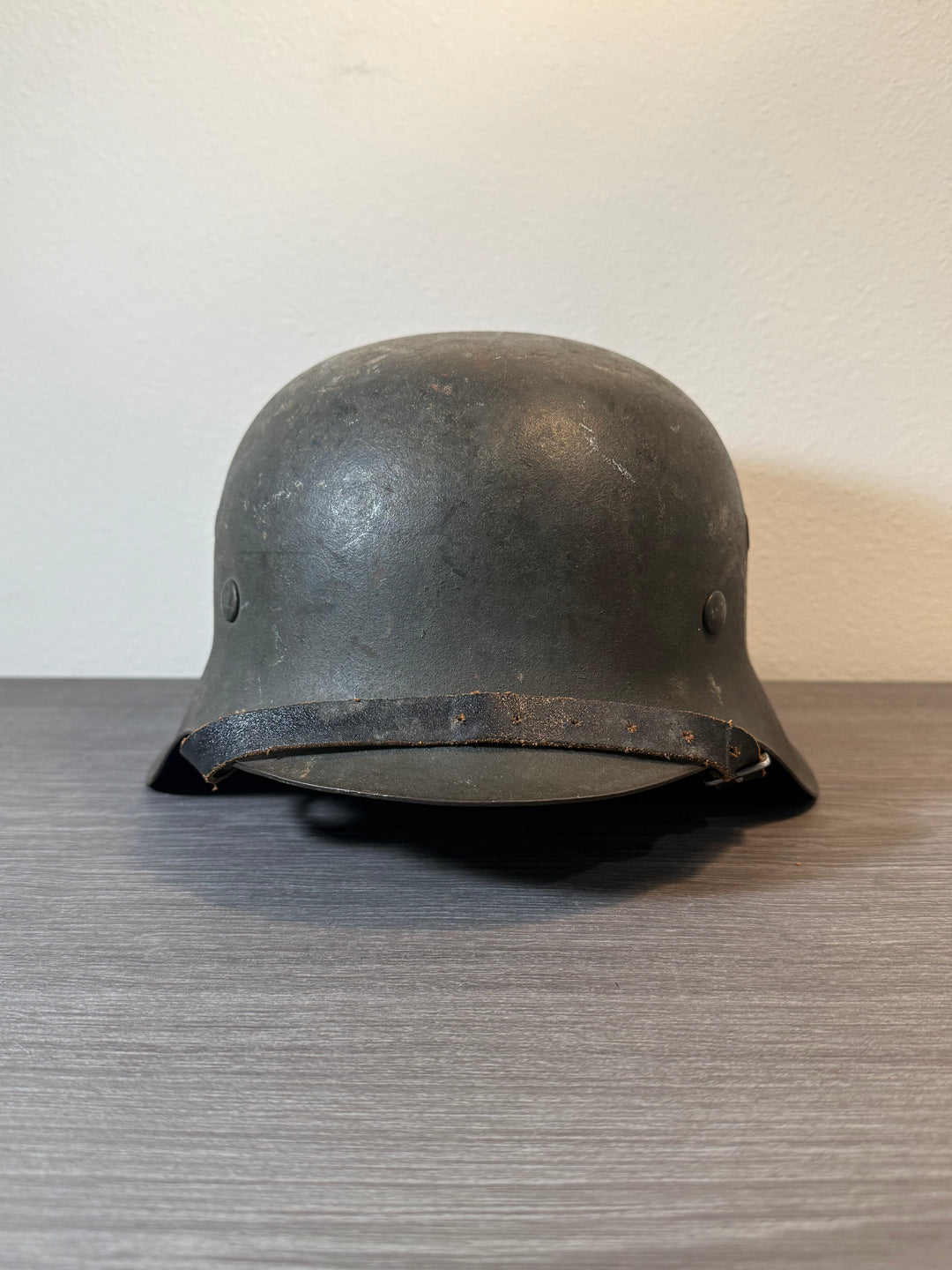 WWII German M42 Heer Helmet – EF66 – Named Liner – Original Decal