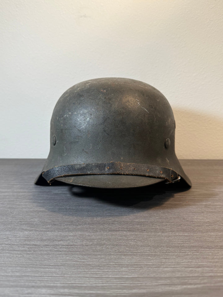 WWII German M42 Heer Helmet – EF66 – Named Liner – Original Decal