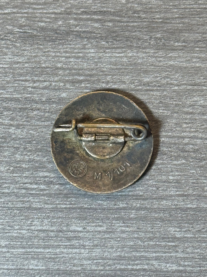 Original WWII German NSDAP Party Badge – RZM M1/101 (Deschler) – Enamel – Early Example