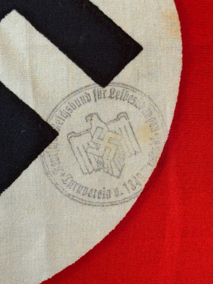 Original WWII German NSDAP Flag w/ Maker Stamp