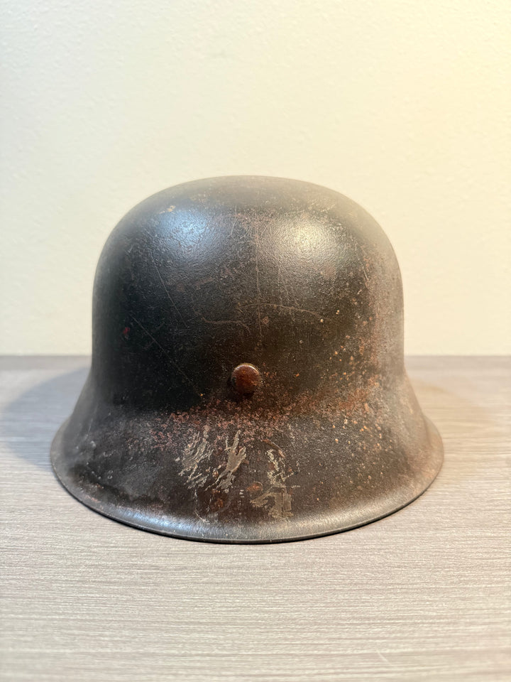 Original WWII German M42 Steel Helmet – ET63 – Relic Condition – Original Paint &amp; Decal