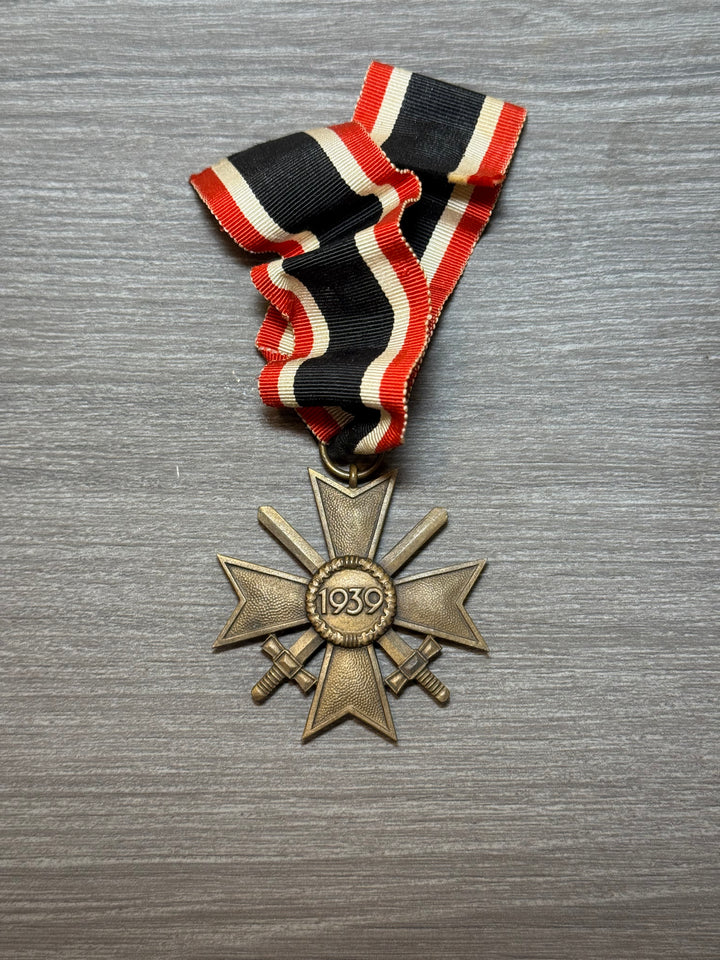WWII German War Merit Cross 2nd Class w/ Swords (KVK II) – Original Ribbon