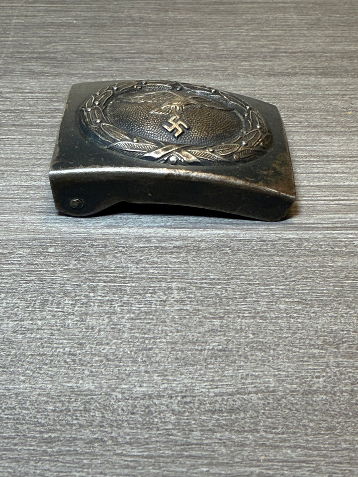 Original WWII German Luftwaffe Steel Belt Buckle – Enlisted/NCO – Original Paint