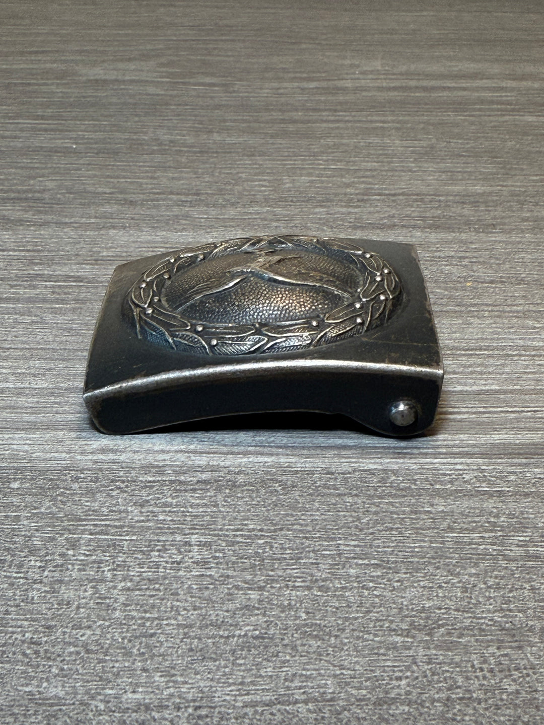 Original WWII German Luftwaffe Steel Belt Buckle – Enlisted/NCO – Original Paint
