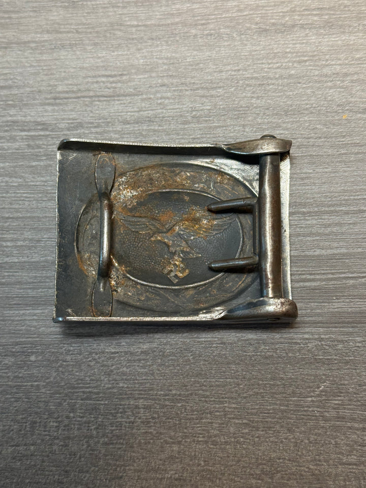 Original WWII German Luftwaffe Steel Belt Buckle – Enlisted/NCO – Original Paint