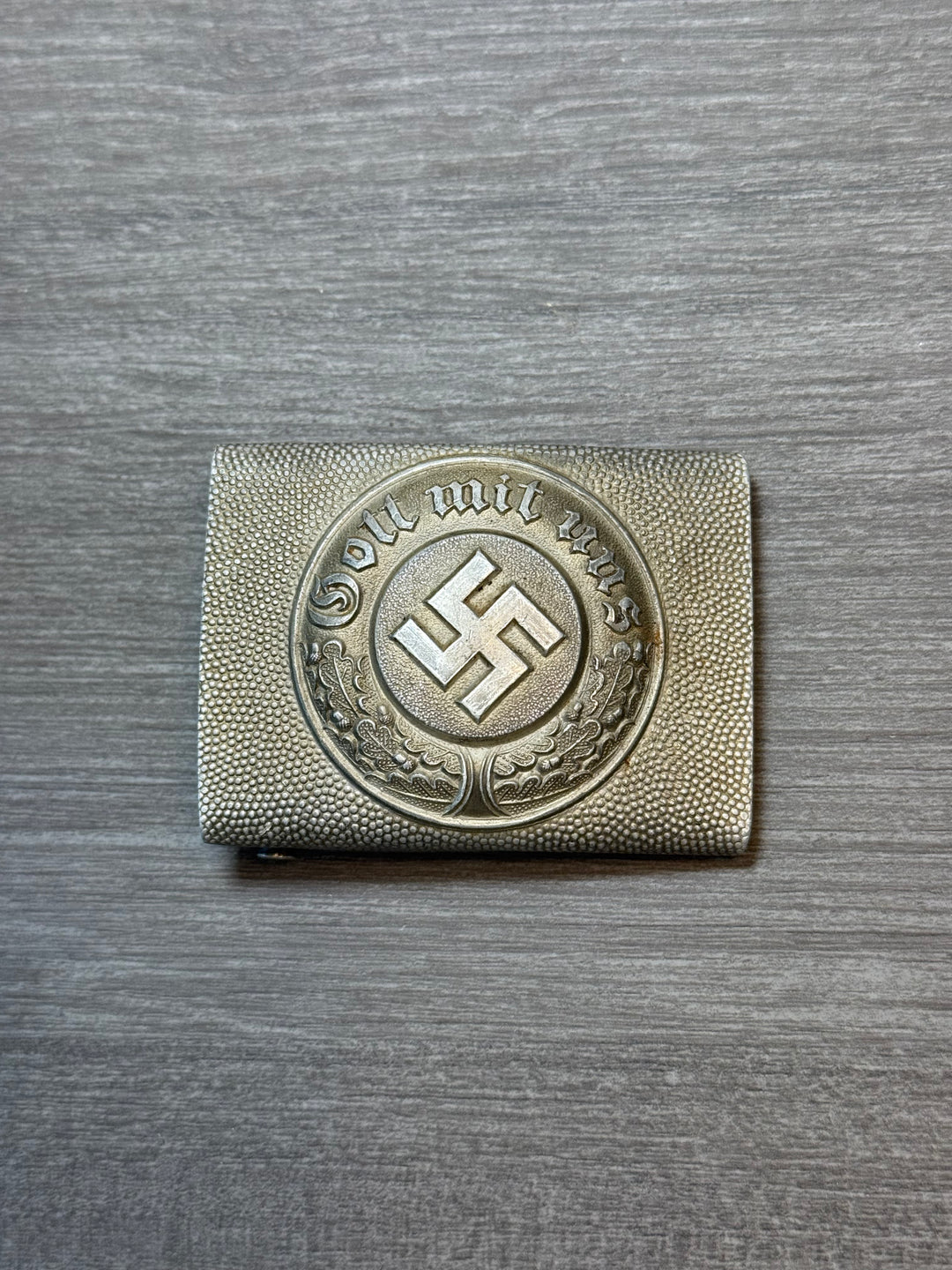 Original German WWII Aluminum Combat Police Belt Buckle