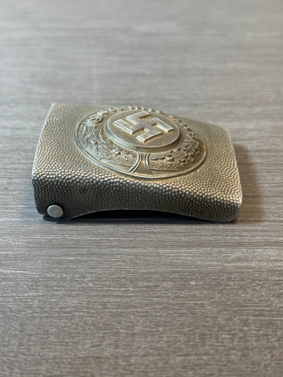 Original German WWII Aluminum Combat Police Belt Buckle