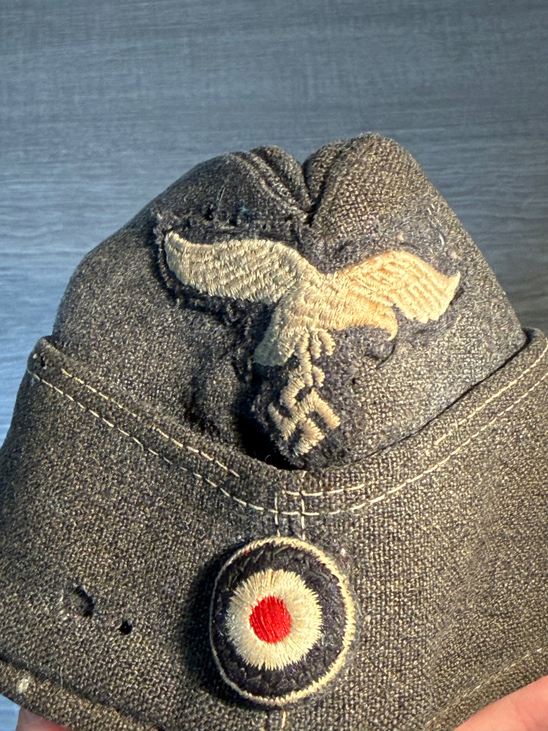 Original WWII German Luftwaffe Side Cap (Fliegermütze) w/ Eagle &amp; Cockade