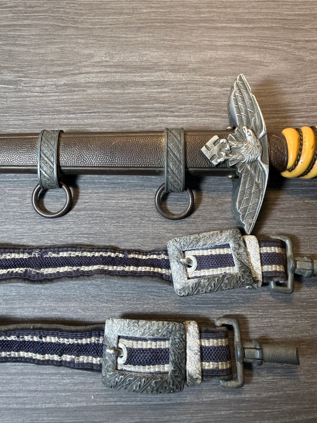 Original WWII German Luftwaffe 2nd Model Dagger – Alcoso Solingen – With Period Hangers