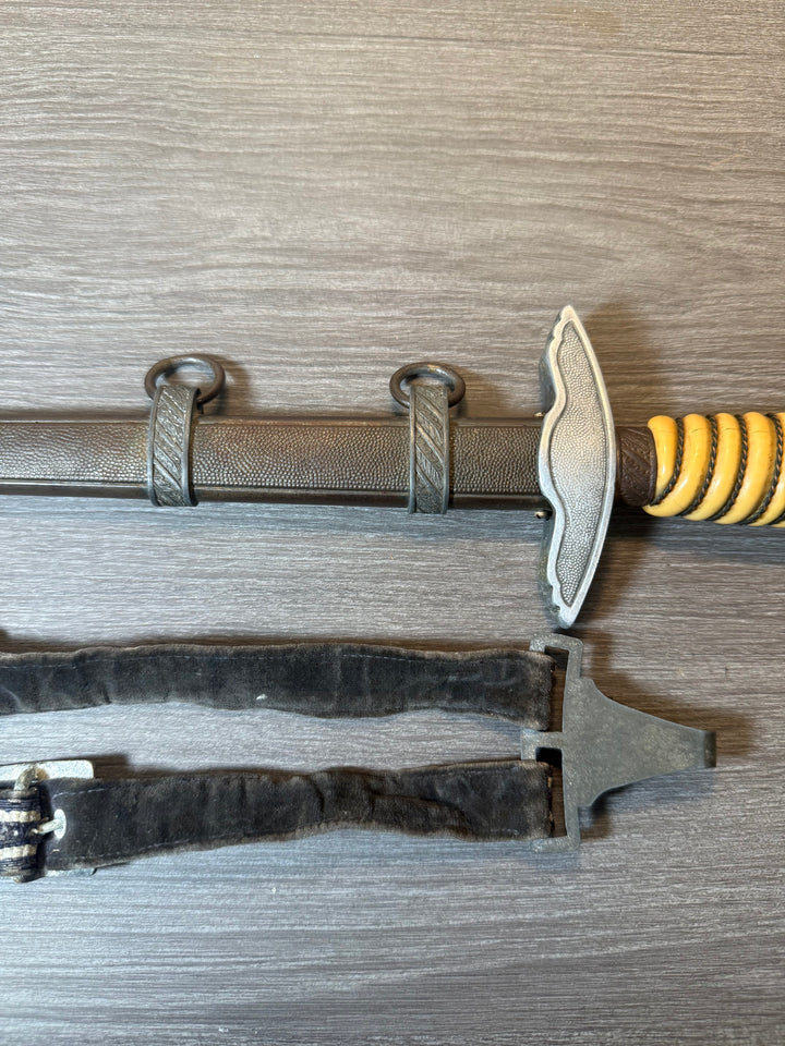 Original WWII German Luftwaffe 2nd Model Dagger – Alcoso Solingen – With Period Hangers