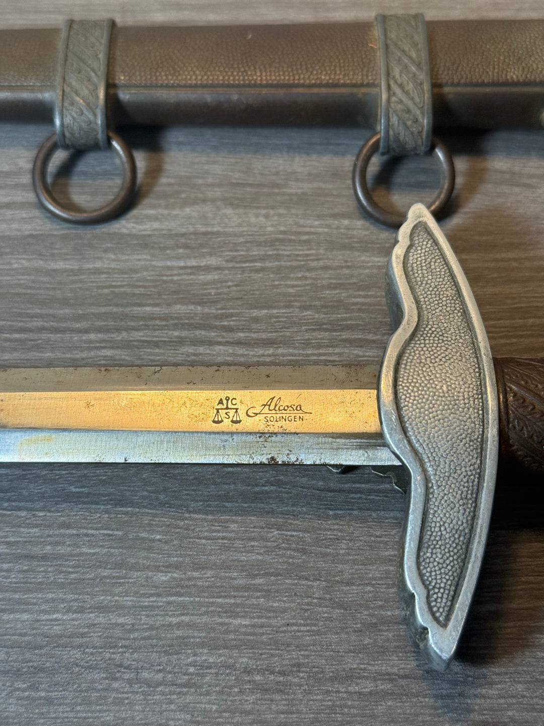 Original WWII German Luftwaffe 2nd Model Dagger – Alcoso Solingen – With Period Hangers