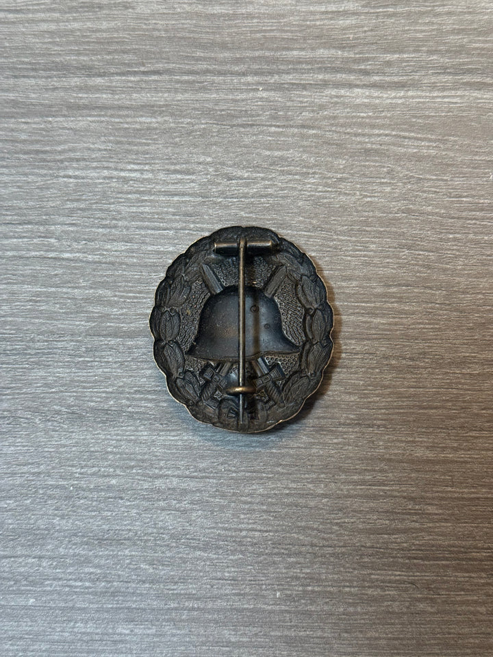 Original WWII German Black Wound Badge – Early Hollow Back Example