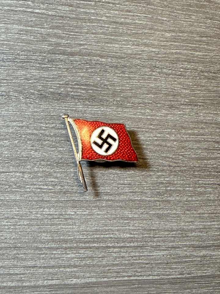 Original NSDAP Miniature Flag Stick Pin – WWII German Party Badge