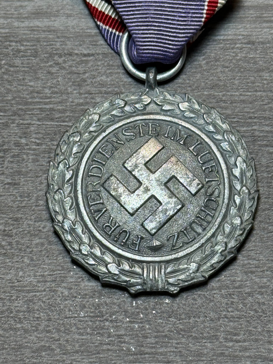 Original WWII German Luftschutz Medal 2nd Class – Air Defense Medal – 1938
