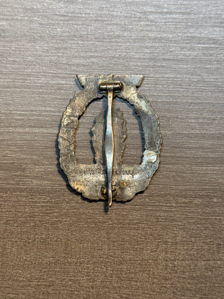 Original WWII German Kriegsmarine Minesweeper Badge – Otto Placzek Berlin