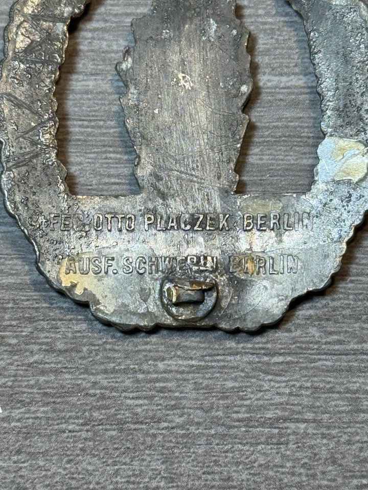 Original WWII German Kriegsmarine Minesweeper Badge – Otto Placzek Berlin