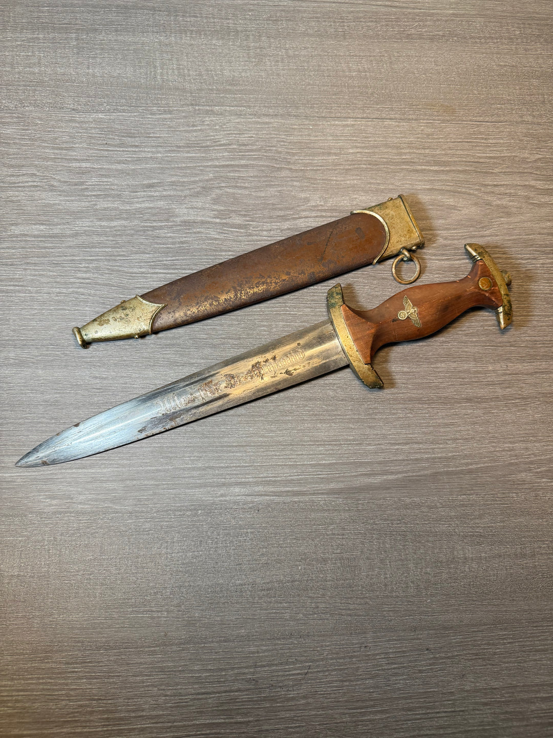 Original WWII German SA Dagger – Wilh. Halbach, Solingen – Early Nickel Fittings – “Alles für Deutschland