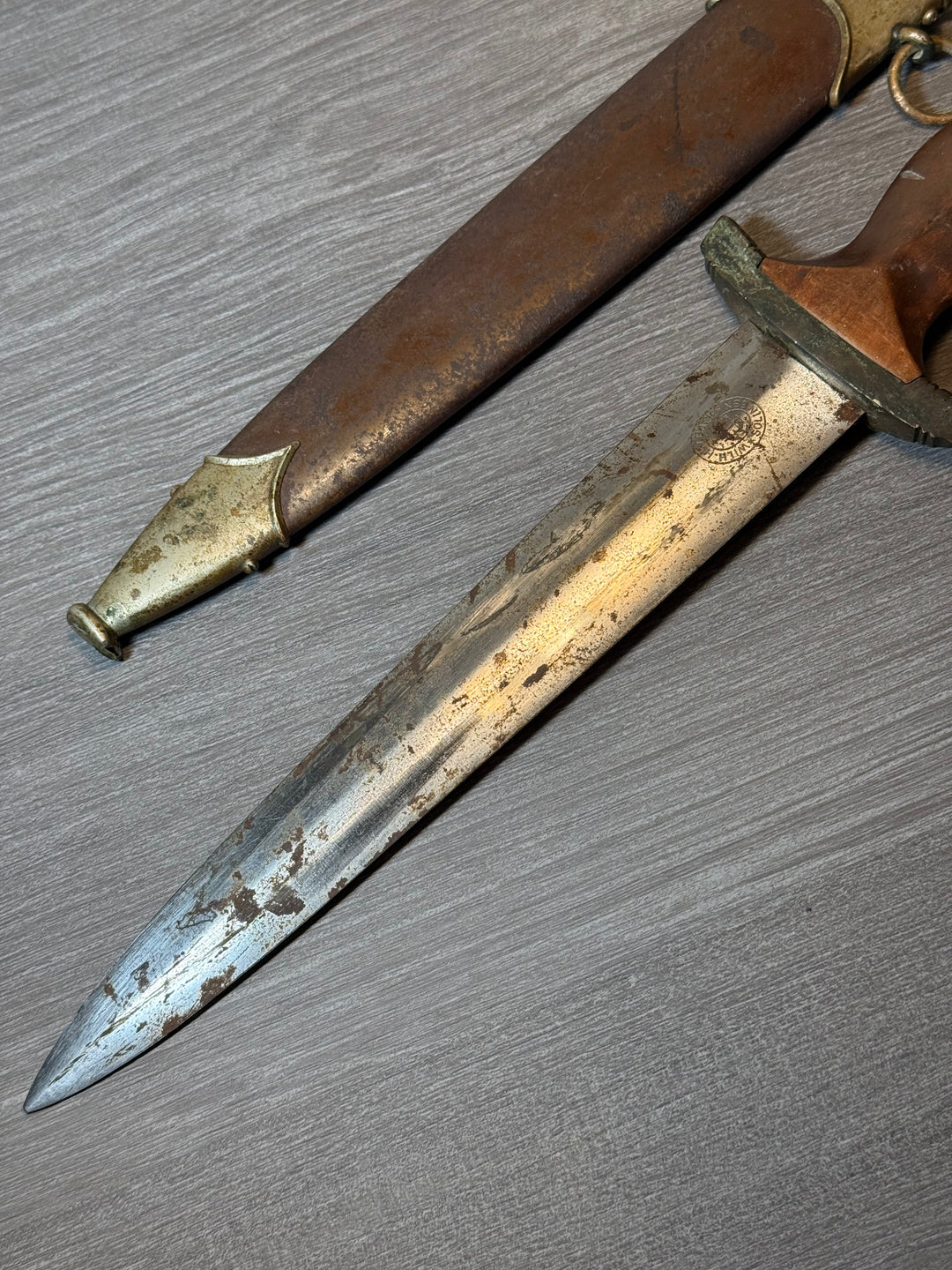 Original WWII German SA Dagger – Wilh. Halbach, Solingen – Early Nickel Fittings – “Alles für Deutschland