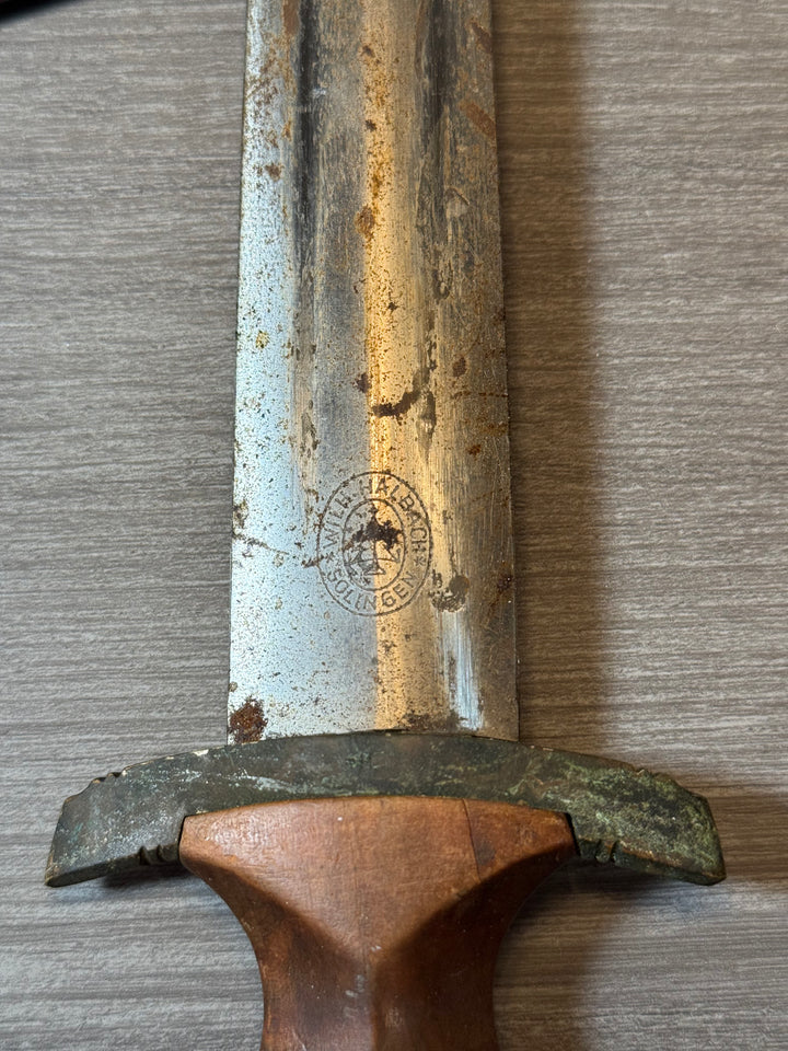 Original WWII German SA Dagger – Wilh. Halbach, Solingen – Early Nickel Fittings – “Alles für Deutschland